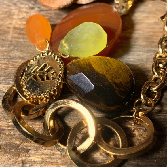 Earth Tones Stones Gold Bracelet - Picture 3 of 5
